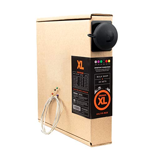 D'Addario Electric Guitar Strings, XL Nickel, EXL110-B25, Regular Light Gauge 10-46, 6-String Set, Pack of 25