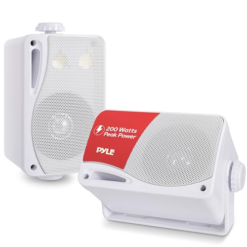 Pyle PLMR24 White Dual Speakers