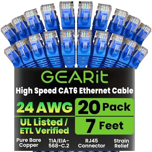 GEARit Cat 6 7 ft (20-pack)