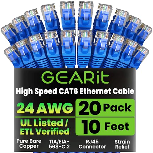 GEARit Cat 6 10 ft (20-pack)