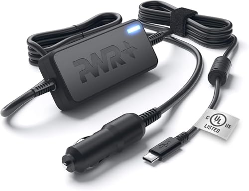CAR Charger HP 90W USB-C Laptop Charger Fast Charging Replacement for HP Spectre Envy Chromebook x360 Pavilion x2 Elitebook Probook 2-in-1 Type-C DC Adapter Power Supply Cord UL Listed