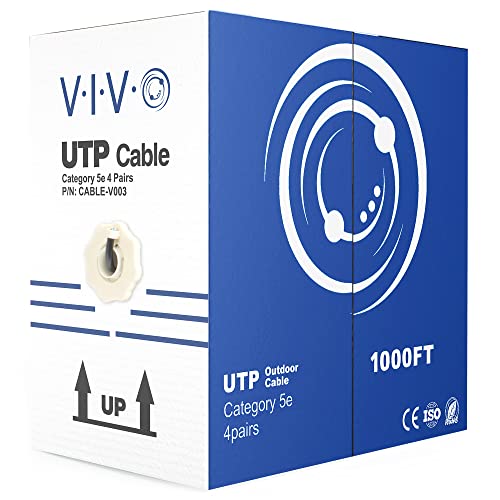 VIVO Waterproof 1,000ft Bulk Cat5e Wire