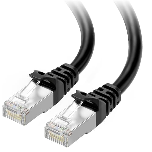 Cable Matters 10Gbps Snagless Long Shielded Cat 6A Ethernet Cable - 200ft, Cat 6A Cable, Cat6A Cord, Ethernet Cord, Black