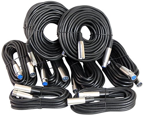 XLR/Mic Cable Kit Two 50 ft, Two 15 ft and Four 25 Foot XLR Patch Cables
