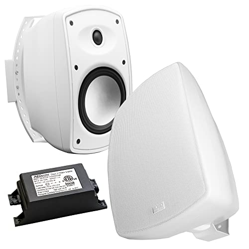 OSD Audio 5.25" Wireless Bluetooth Outdoor Patio Speaker Architectural Stereo Pair White BTP525 Long Range