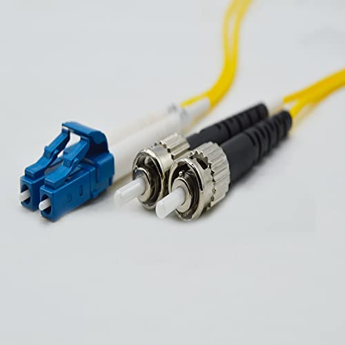 FiberCablesDirect LC-ST OS2 Fiber Patch Cable - 10Gb Duplex 50/125m Singlemode Corning Glass | 95M (311.68ft) | Bulk Networking, Data Centers, Telecom, Enterprise Applications