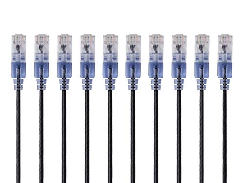 Monoprice Cat6A 14ft 10‑Pack (Black)