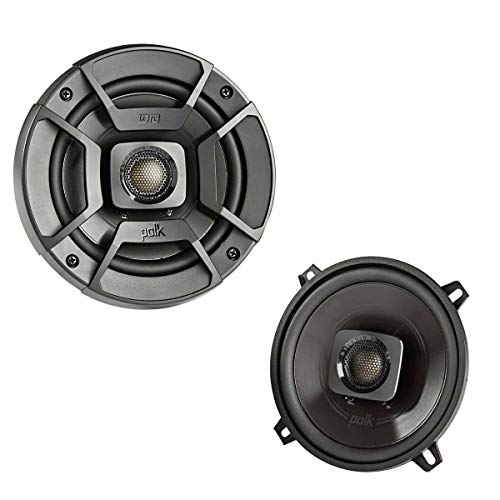 Polk Audio DB522 DB+ Series 5-1/4" Coaxial Speaker for Car Audio & Marine Speakers, 2-Way Boat & Car, 55-22kHz Frequency Response, Polypropylene Woofer Cone & 3/4" Silk Dome Tweeter, Easy Installation
