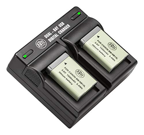 BM 2-Pack NB-13L Batteries & Dual Charger