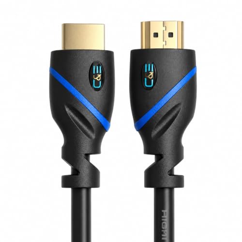 60ft (18.3M) High Speed HDMI Cable Male to Male with Ethernet Black (60 Feet/18.3 Meters) Supports 4K 30Hz, 3D, 1080p and Audio Return CNE622453 (2 Pack)