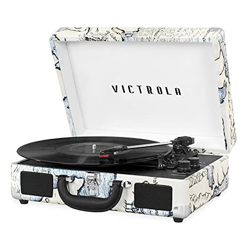 Victrola Journey Suitcase Record Player (Retro Map)