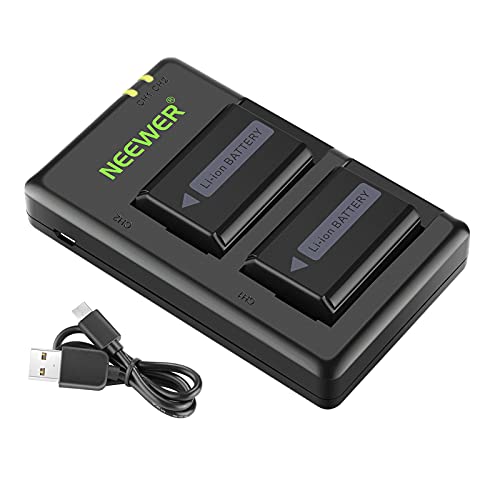 Neewer NP-FW50 2-Pack + Micro-USB Charger