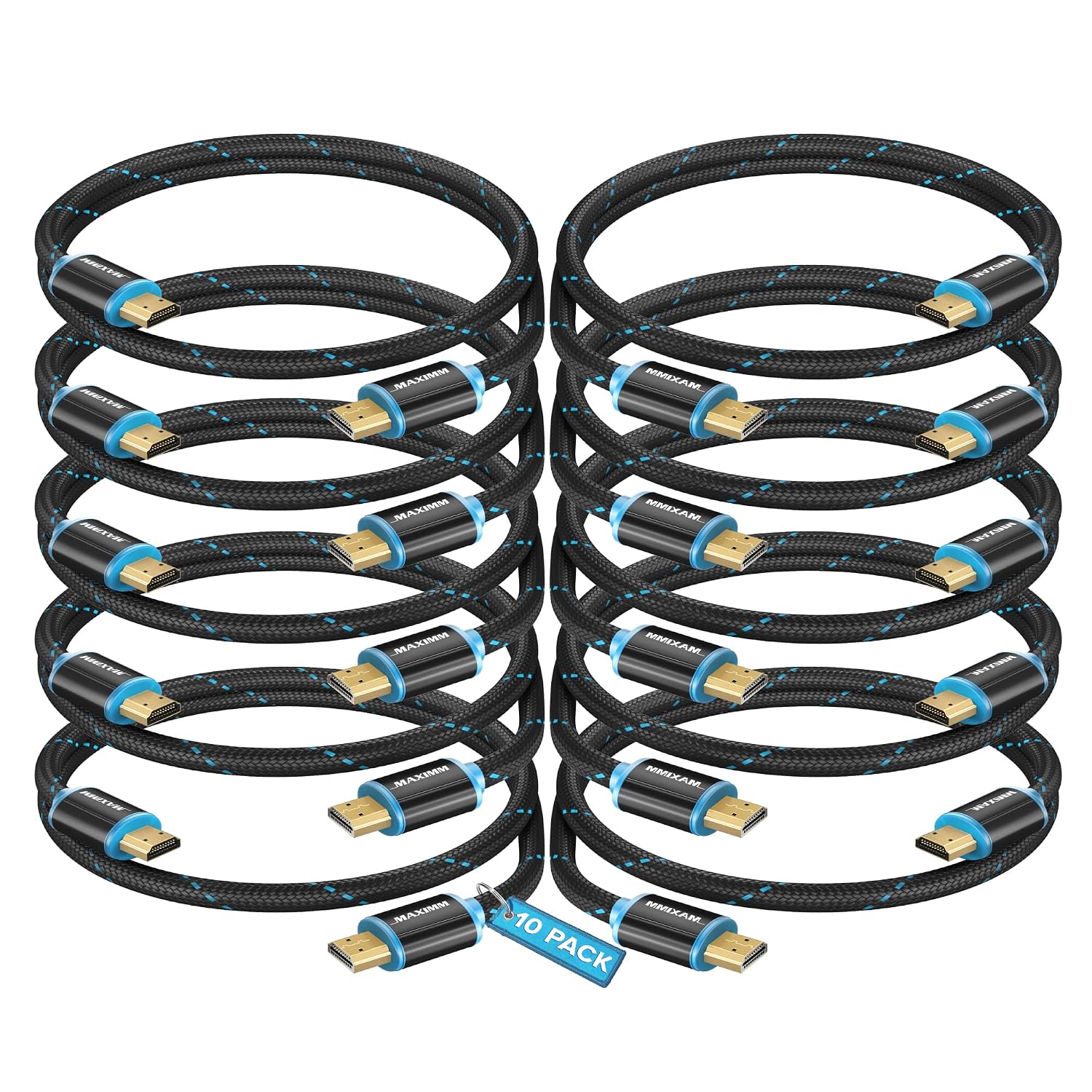 Maximm HDMI Cable 4K Ultra HD 2ft (10 Pack)
