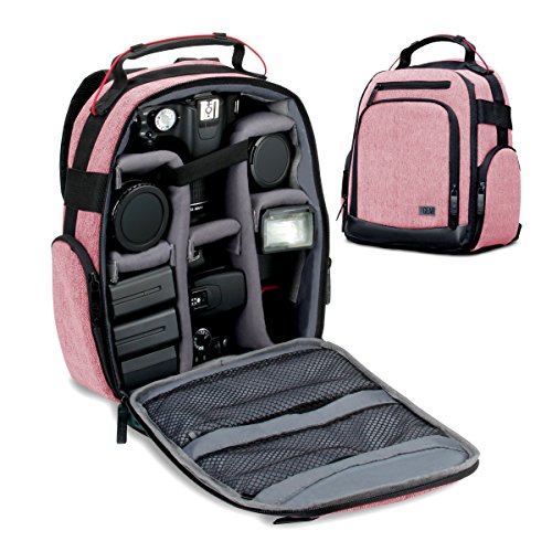 USA GEAR Portable Camera Backpack for DSLR (Red)