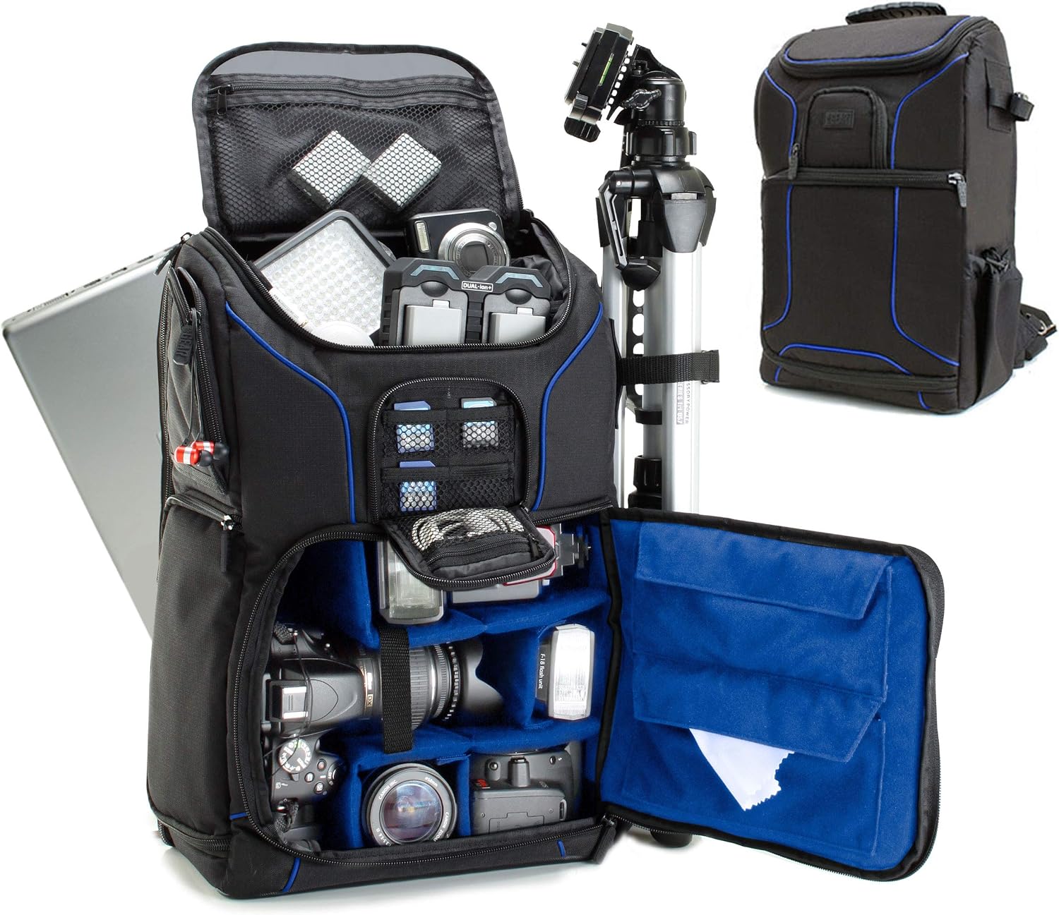 USA Gear Camera Backpack for Photographers DSLR/SLR/Mirrorless Camera Bag with Laptop Slot, Rain Cover, Tripod Holder