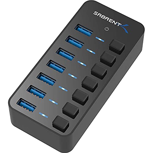 SABRENT 36W 7-Port USB 3.0 Hub