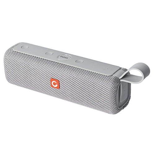 DOSS Bluetooth Speaker, E-go II Portable Speaker with 12W Superior Sound and Loud Bass, IPX6 Waterproof, Built-in Mic, 12H Playtime, Waterproof Speaker for Pool, Beach, Outdoor, and Travel - Grey