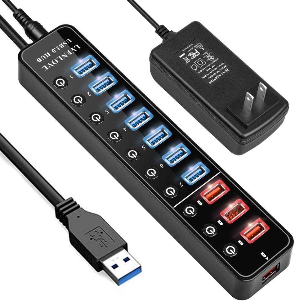 LYFNLOVE 11-Port USB Hub