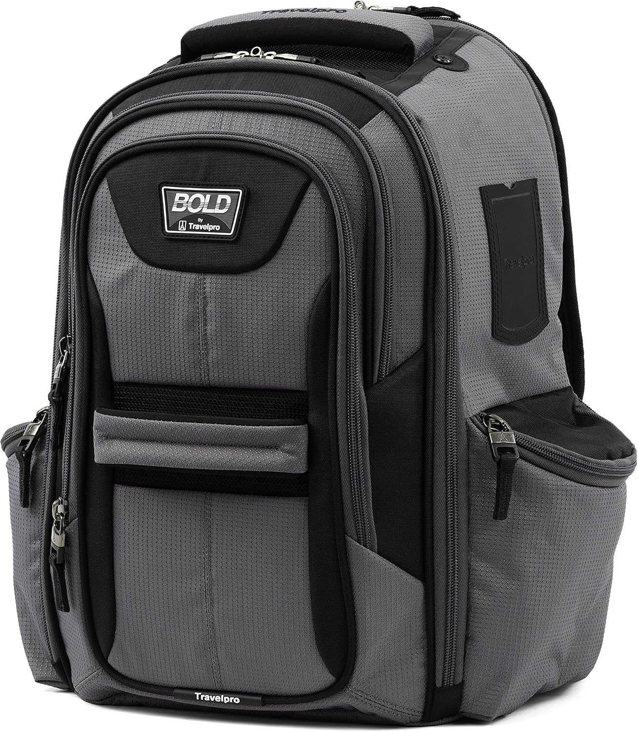 Travelpro Bold Lightweight Rugged Backpack, Fits up to 15.6 inch laptop and tablet sleeve, Grey/Black