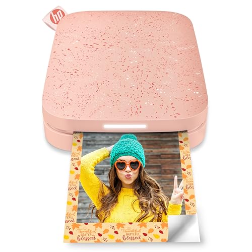 HP Sprocket 2x3" Instant Smartphone Photo Printer - Portable Color Wireless Mobile Printer - Zink Sticky-Back Photos - Print from Compatible iOS & Android Devices with Bluetooth w/Fun App - Pink