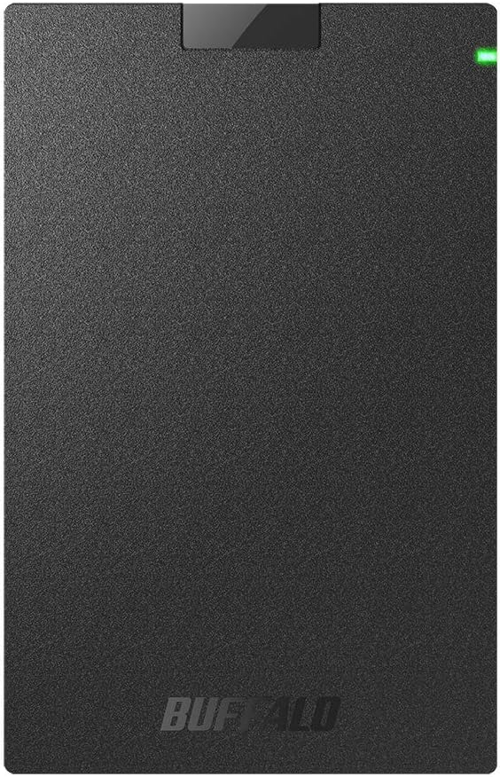 BUFFALO SSD-PG1.0U3-B/NL USB 3.1 Gen1 Portable SSD, 1TB, Made in Japan, PS5/PS4 (Manufacturer Operation Confirmed), Impact Resistant, Connector Protection Mechanism