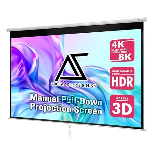 Akia Screens 100" Pull Down Screen