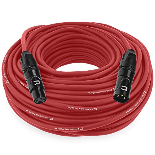 Balanced XLR Cable Male to Female - 100 Feet Red