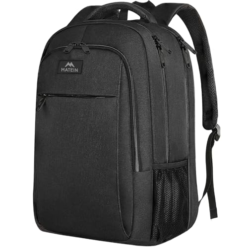 MATEIN Extra Large Backpack, 17 Inch Travel Laptop Backpack with USB Charging Port, Anti Theft TSA Friendly Business Work College Computer Backpack for Men Women, Black