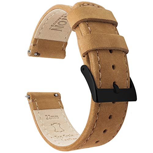 BARTON WATCH BANDS - Top Grain Leather Watch Bands Compatible with Apple Watch Models - 1, 2, 3, 4, 5, 6, 7, 8, 9, 10, SE, Ultra & Ultra 2