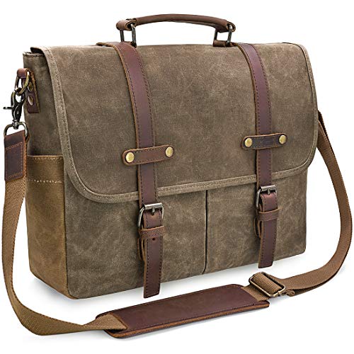 NEWHEY Leather Messenger (Khaki)