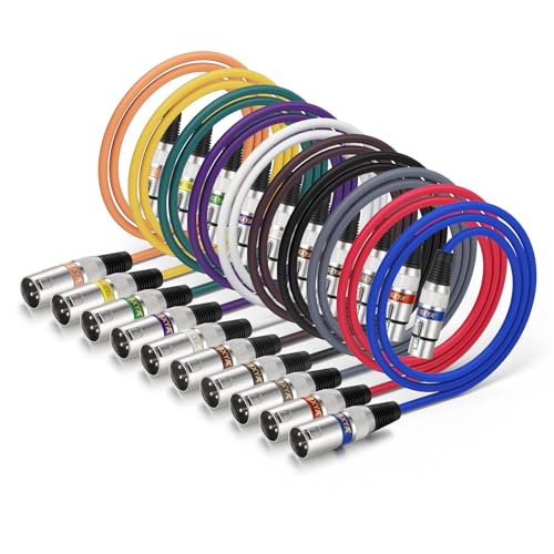 EBXYA XLR 3ft 10-Pack