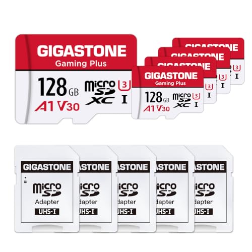 Gigastone Micro SD Card 128GB (5-Pack)