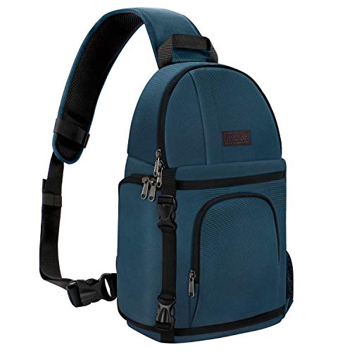 MOSISO Camera Sling Bag, DSLR/SLR/Mirrorless Camera Backpack Case Shockproof Photography Backpack with Tripod Holder & Removable Modular Inserts Compatible with Canon/Nikon/Sony/Fuji