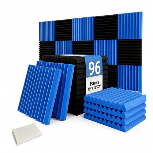 96 Pack Acoustic Foam (Blue/Black)