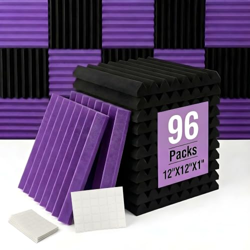 96 Pack Acoustic Foam (Purple/Black)