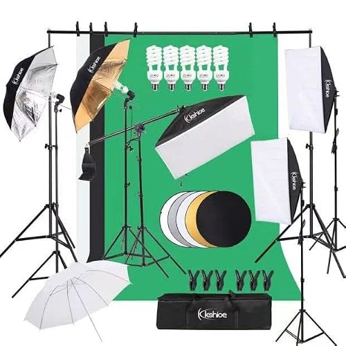 Photography Lighting Kit, Light Box Photography with Backdrap Stand, Photo Backdrops for Photo Studio Product, Portrait and Video Shooting
