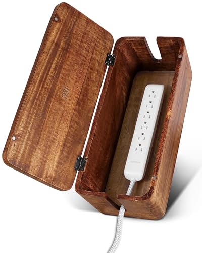 Large Cable Management Box - Cable Organizer Box and Power Strip Box for Electrical Cord Management - Hide Desk Cord and Floor Cables - Wire Storage and Organization for Cords