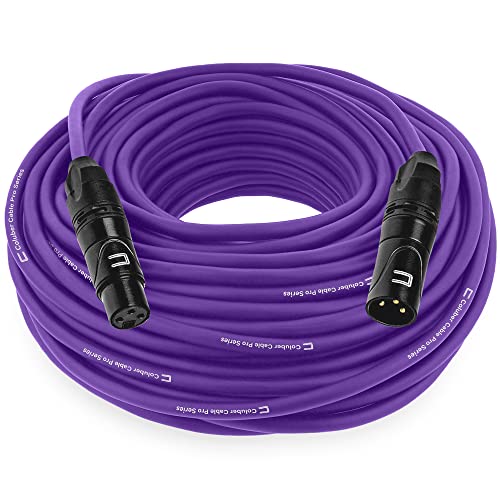 Balanced XLR Cable Male to Female - 75 Feet Purple