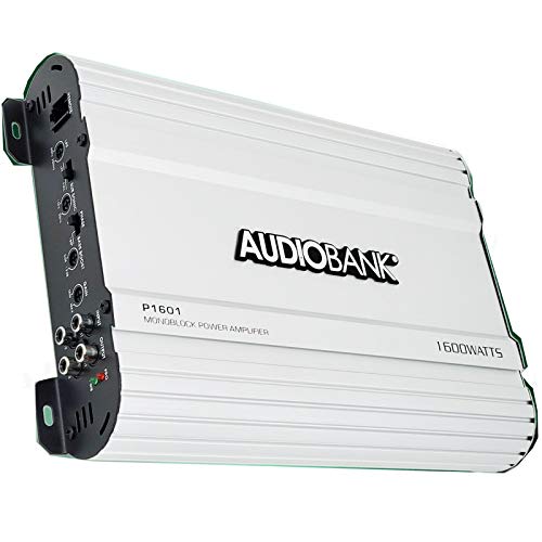 Audiobank P1601 Monoblock Amplifier: Class AB MOSFET Powerhouse with Remote Subwoofer Control - 1600W Max Power with 800W RMS