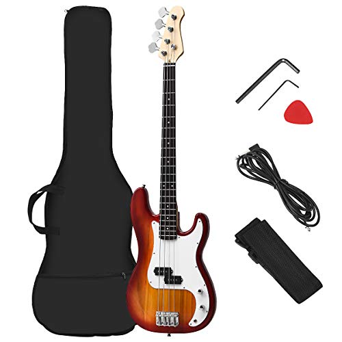 Costzon Full Size Electric Bass Kit (Sunburst)