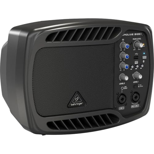 Behringer EUROLIVE B105D Ultra-Compact 50-Watt PA/Monitor Speaker with MP3 Player and Bluetooth Audio Streaming