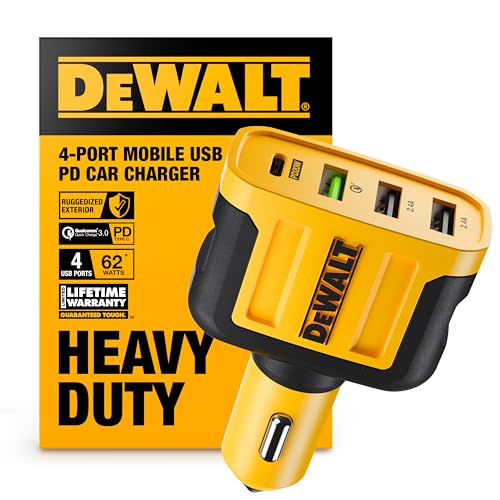 DEWALT 4‑Port Car Charger