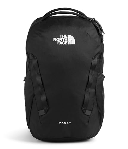 THE NORTH FACE Vault Everyday Laptop Backpack | Commuter Travel Bag with Water-Repellent Finish, Spacious Main Compartment, TNF Black, OS