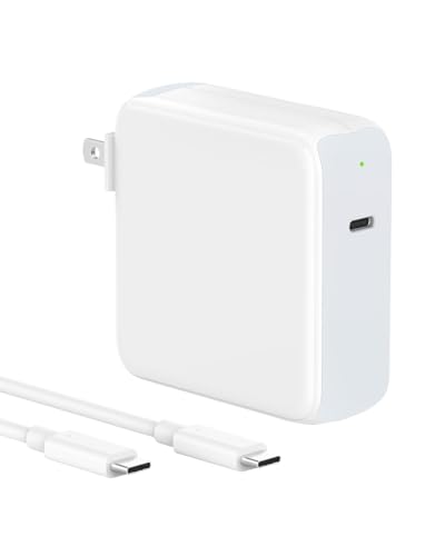 96W USB C Charger for MacBook Pro 16, 15, 14, 13 inch 2025 2024, 2023, 2022, 2021, M4 M3 M2 M1 MacBook Air, USBC Laptop Power Adapter, iPad, LED, 6.6ft 5A Cable Charging as Fast as Original Quality