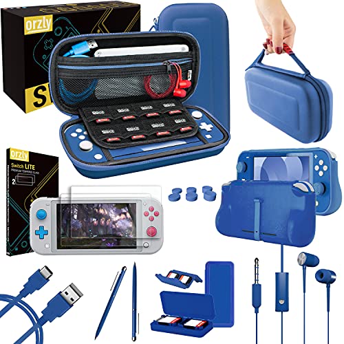 Orzly Switch Lite Accessories Bundle (New Blue)