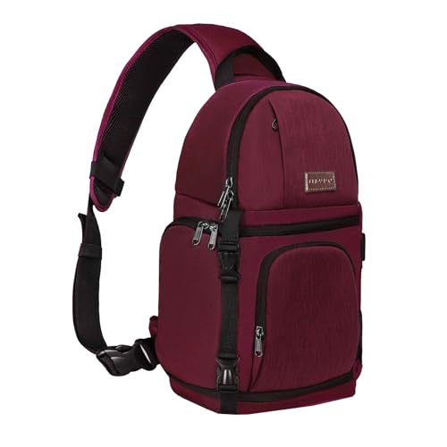 MOSISO Camera Sling Bag, DSLR/SLR/Mirrorless Camera Backpack Case Shockproof Photography Backpack with Tripod Holder & Removable Modular Inserts Compatible with Canon/Nikon/Sony/Fuji