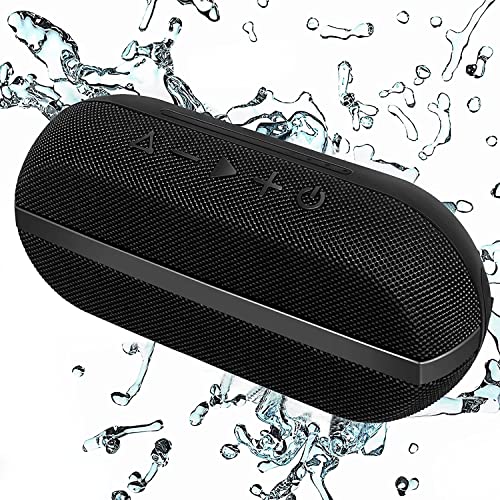INSMY Portable Bluetooth Speakers, IPX7 Waterproof Floating 20W Wireless Speaker Loud Sound Rich Bass, Stereo Pairing Max 40W, 24 Hours Built-in Mic for Outdoors Camping Pool (Blue)