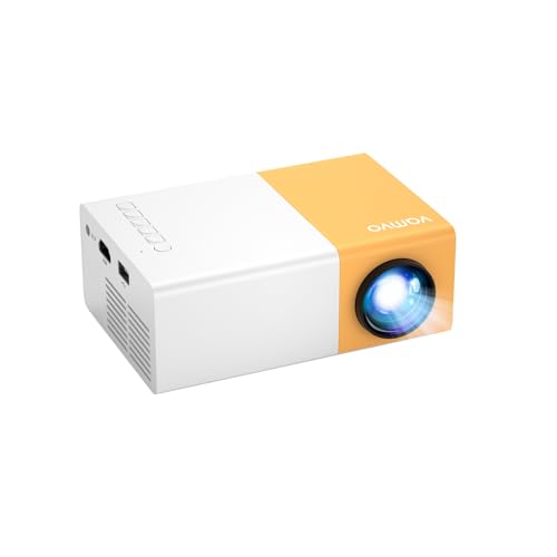 Mini Projector, Vamvo YG300 Pro Mini Projector, Portable Film Projector 1080p Supports Children's Gift, Home Cinema, Compatible with Smartphone/Laptop / PS4 / Firestick