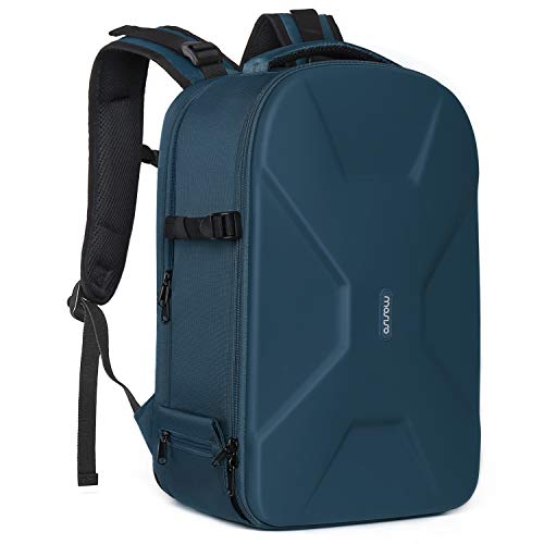 MOSISO Camera Backpack, DSLR/SLR/Mirrorless Photography Camera Bag 15-16 inch Waterproof Hardshell Case with Tripod Holder&Laptop Compartment Compatible with Canon/Nikon/Sony, Deep Teal