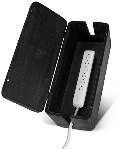 Large Cable Management Box - Cable Organizer Box and Power Strip Box for Electrical Cord Management - Hide Desk Cord and Floor Cables - Wire Storage and Organization for Cords